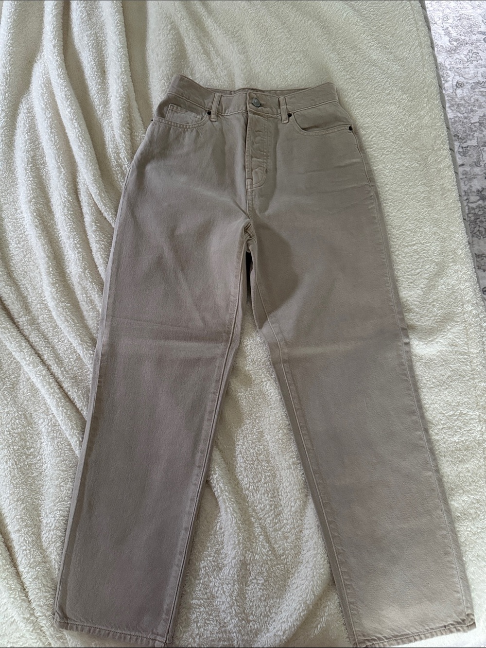 Pacsun high rise straight tan jeans